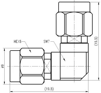 2.92mm Male to Male Right Angle Microwave Millimeter Adapter